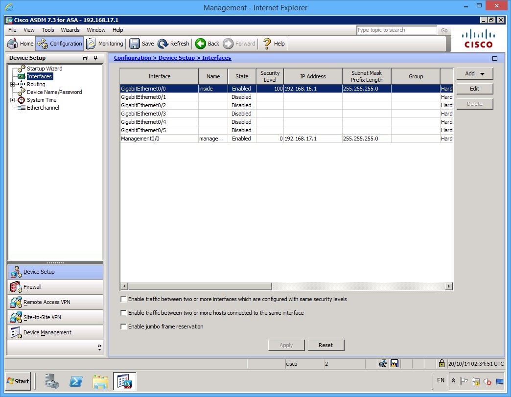 Figure 1.6 Cisco ASDM